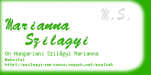 marianna szilagyi business card